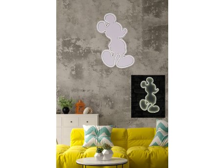 WALLXPERT Dekorativna plastična LED rasveta Mickey Mouse White