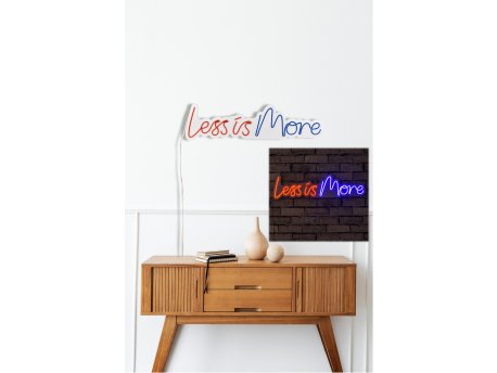 WALLXPERT Dekorativna plastična LED rasveta Less is More Red Blue