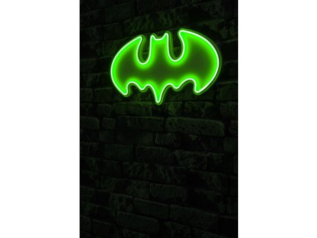 WALLXPERT Dekorativna plastična LED rasveta Batman Bat Light Green