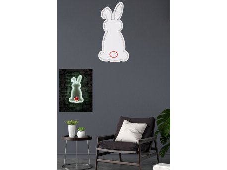 WALLXPERT Dekorativna plastična LED rasveta Rabbit White Red