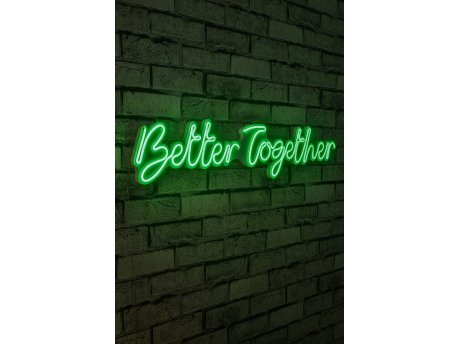 WALLXPERT Dekorativna plastična LED rasveta Better Together Green