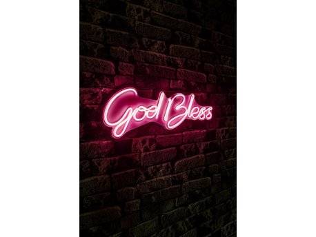 WALLXPERT Dekorativna plastična LED rasveta God Bless Pink