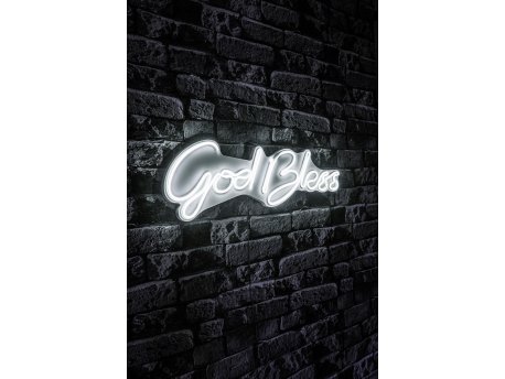 WALLXPERT Dekorativna plastična LED rasveta God Bless White