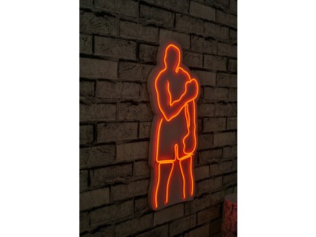 WALLXPERT Dekorativna plastična LED rasveta Muhammed Ali Red