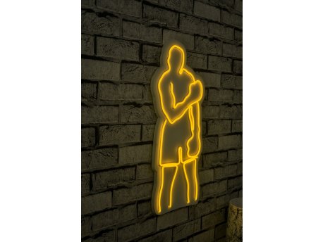 WALLXPERT Dekorativna plastična LED rasveta Muhammed Ali Yellow