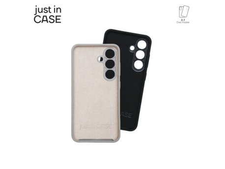 JUST IN CASE Maska za telefon 2u1 Extra case MIX PLUS paket Samsung S25 CRNI