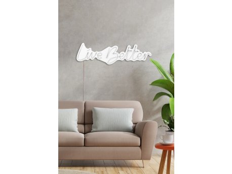 WALLXPERT Dekorativna plastična LED rasveta Live Better White