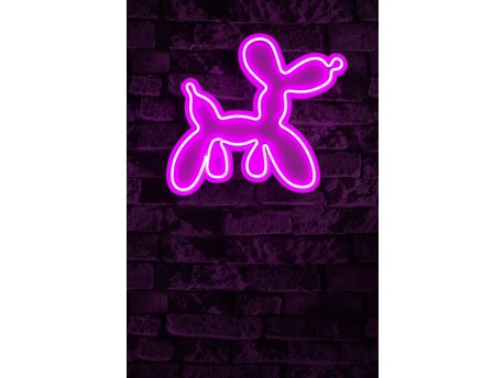 WALLXPERT Dekorativna plastična LED rasveta Balloon Dog Pink