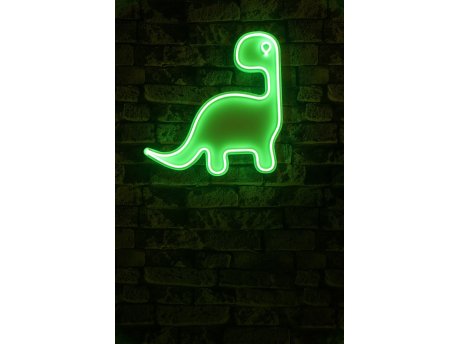 WALLXPERT Dekorativna plastična LED rasveta Dino the Dinosaur Green