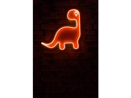 WALLXPERT Dekorativna plastična LED rasveta Dino the Dinosaur Red
