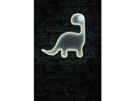 WALLXPERT Dekorativna plastična LED rasveta Dino the Dinosaur White