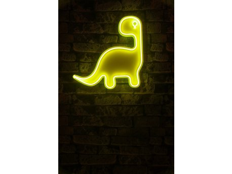 WALLXPERT Dekorativna plastična LED rasveta Dino the Dinosaur Yellow