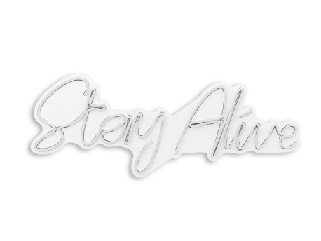 WALLXPERT Dekorativna plastična LED rasveta Stay Alive White