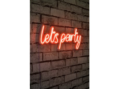 WALLXPERT Dekorativna plastična LED rasveta Lets Party Red