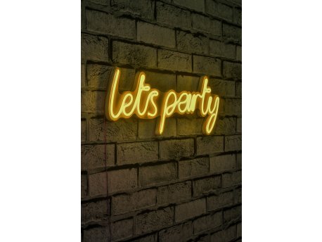 WALLXPERT Dekorativna plastična LED rasveta Lets Party Yellow