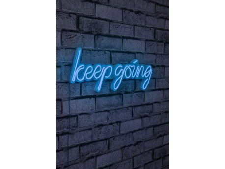 WALLXPERT Dekorativna plastična LED rasveta Keep Going Blue