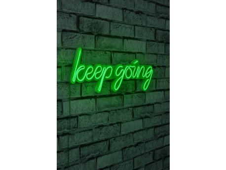 WALLXPERT Dekorativna plastična LED rasveta Keep Going Green