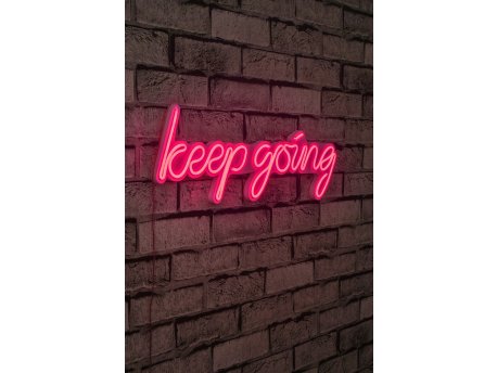 WALLXPERT Dekorativna plastična LED rasveta Keep Going Pink