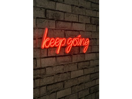 WALLXPERT Dekorativna plastična LED rasveta Keep Going Red