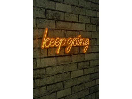 WALLXPERT Dekorativna plastična LED rasveta Keep Going Yellow