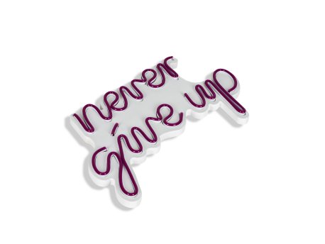 WALLXPERT Dekorativna plastična LED rasveta Never Give Up Pink