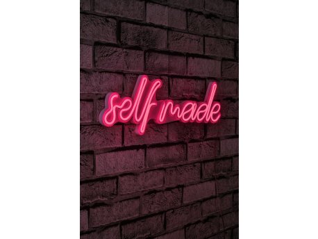 WALLXPERT Dekorativna plastična LED rasveta Self Made Pink