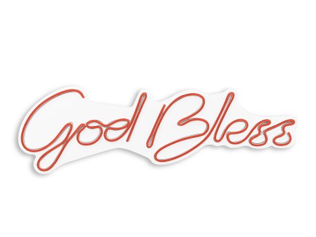 WALLXPERT Dekorativna plastična LED rasveta God Bless Red