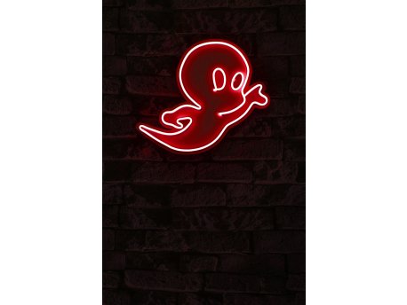 WALLXPERT Dekorativna plastična LED rasveta Casper The Friendly Ghost Red