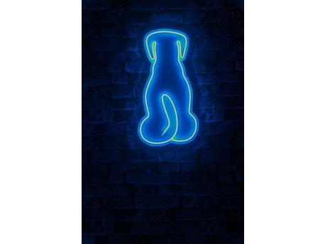 WALLXPERT Dekorativna plastična LED rasveta Doggy Blue