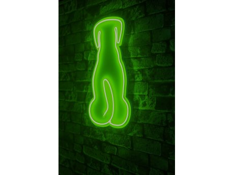 WALLXPERT Dekorativna plastična LED rasveta Doggy Green
