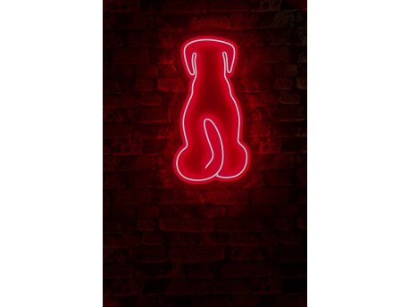 WALLXPERT Dekorativna plastična LED rasveta Doggy Red