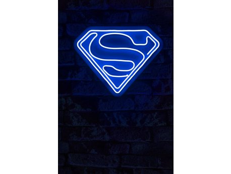 WALLXPERT Dekorativna plastična LED rasveta Superman Blue
