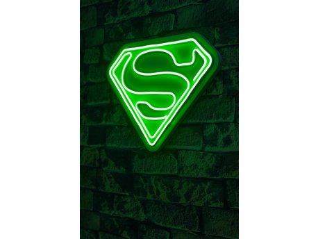 WALLXPERT Dekorativna plastična LED rasveta Superman Green