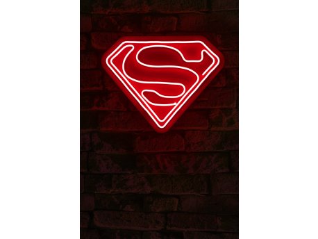 WALLXPERT Dekorativna plastična LED rasveta Superman Red