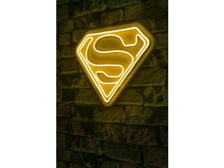 WALLXPERT Dekorativna plastična LED rasveta Superman Yellow
