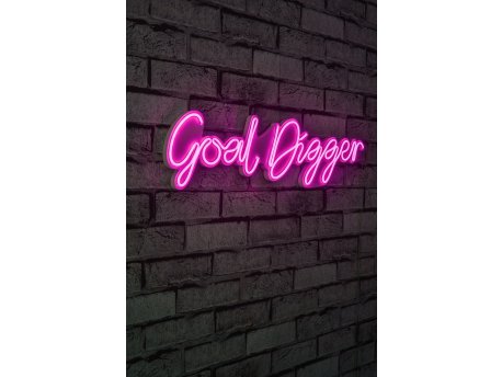 WALLXPERT Dekorativna plastična LED rasveta Goal Digger Pink