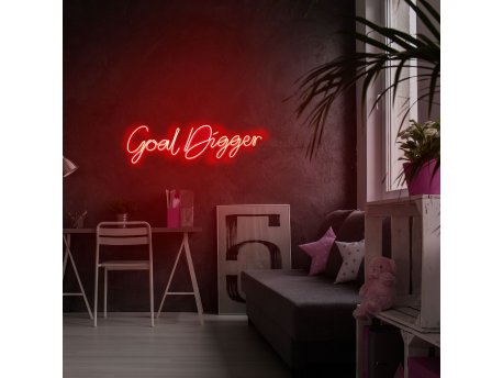 WALLXPERT Dekorativna plastična LED rasveta Goal Digger Red