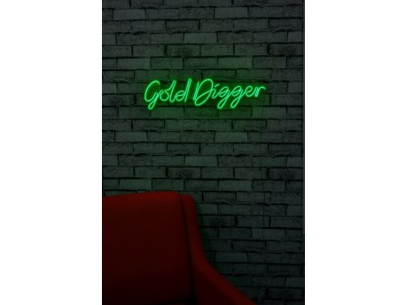 WALLXPERT Dekorativna plastična LED rasveta Gold Digger Green