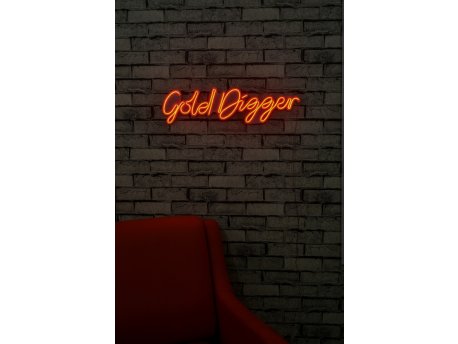 WALLXPERT Dekorativna plastična LED rasveta Gold Digger Red