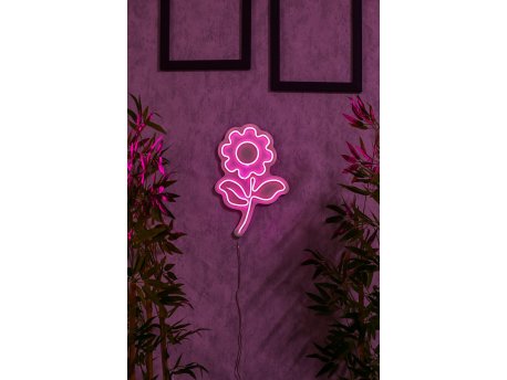 WALLXPERT Dekorativna plastična LED rasveta Sunflower Pink