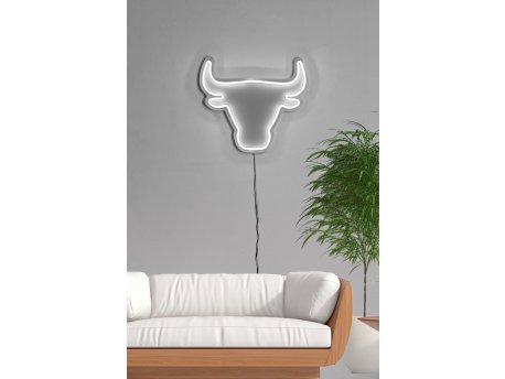 WALLXPERT Dekorativna plastična LED rasveta Bull White