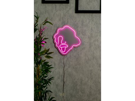 WALLXPERT Dekorativna plastična LED rasveta Einstein Pink