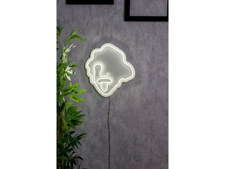 WALLXPERT Dekorativna plastična LED rasveta Einstein White