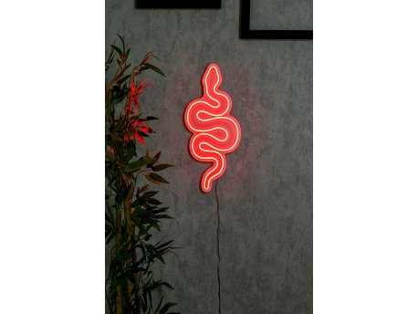 WALLXPERT Dekorativna plastična LED rasveta Snake Red