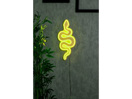 WALLXPERT Dekorativna plastična LED rasveta Snake Yellow