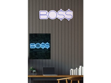 WALLXPERT Dekorativna plastična LED rasveta BOSS Blue