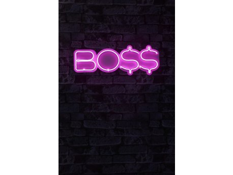 WALLXPERT Dekorativna plastična LED rasveta BOSS Pink