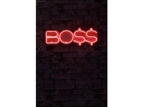 WALLXPERT Dekorativna plastična LED rasveta BOSS Red
