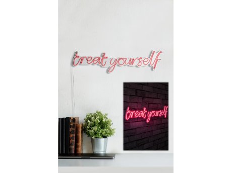 WALLXPERT Dekorativna plastična LED rasveta Treat Yourself Pink