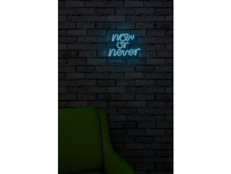 WALLXPERT Dekorativna plastična LED rasveta Now or Never Blue